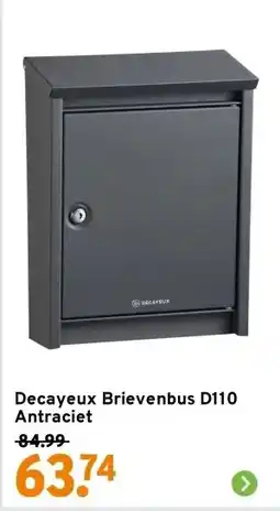 GAMMA Decayeux Brievenbus D110 Antraciet aanbieding