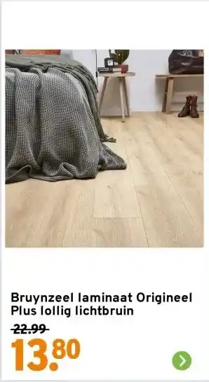 GAMMA Bruynzeel laminaat Origineel Plus lollig lichtbruin aanbieding