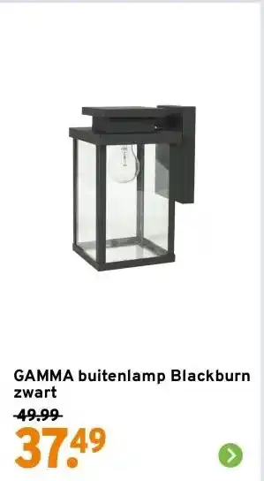 GAMMA GAMMA buitenlamp Blackburn zwart aanbieding