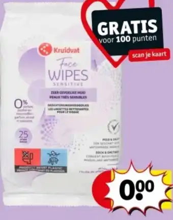Kruidvat Kruidvat face wipes aanbieding