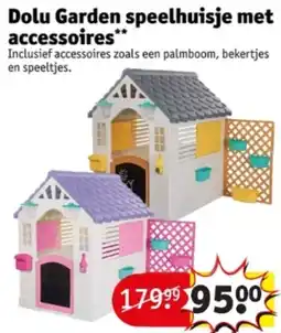Kruidvat Dolu Garden speelhuisje met accessoires aanbieding