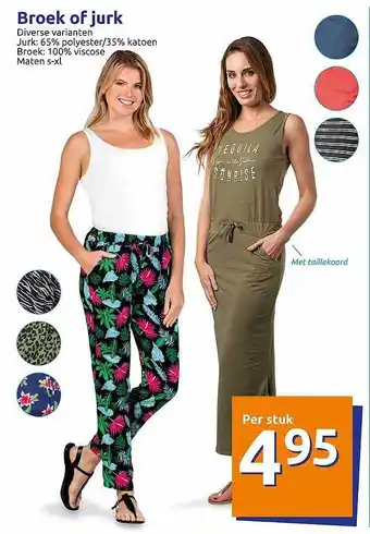 Action Broek Of Jurk aanbieding