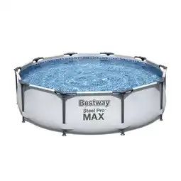 Intertoys Bestway Frame zwembad met pomp rond - 300 x 76 cm aanbieding