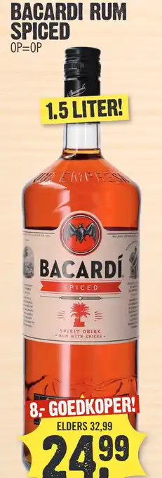 Super Dirck 3 BACARDI RUM SPICED aanbieding