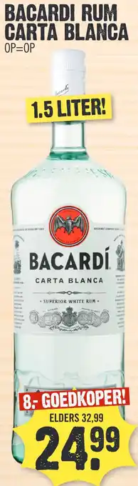 Super Dirck 3 BACARDI RUM CARTA BLANCA aanbieding