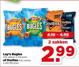 PLUS Lay's Bugles of Doritos aanbieding