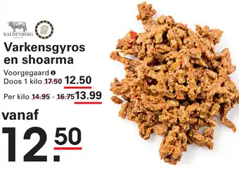 Sligro Varkensgyros en shoarma aanbieding