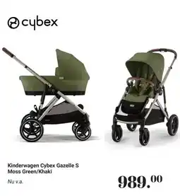 Van Asten BabySuperstore Kinderwagen Cybex Gazelle S Moss Green/Khaki aanbieding