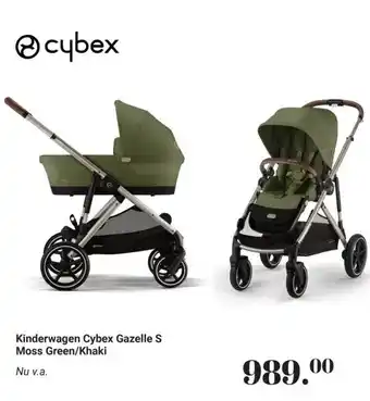 Van Asten BabySuperstore Kinderwagen Cybex Gazelle S Moss Green/Khaki aanbieding
