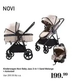 Van Asten BabySuperstore Kinderwagen Novi Baby Jaxx 3 in 1 Sand Melange aanbieding