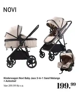 Van Asten BabySuperstore Kinderwagen Novi Baby Jaxx 3 in 1 Sand Melange aanbieding