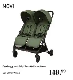 Van Asten BabySuperstore Duo buggy Novi Baby Foss Go Forest Green aanbieding