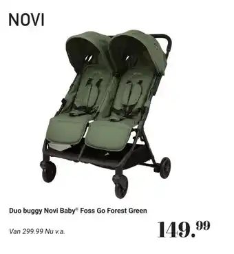 Van Asten BabySuperstore Duo buggy Novi Baby Foss Go Forest Green aanbieding