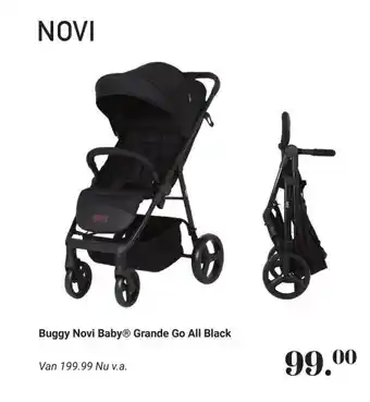 Van Asten BabySuperstore Buggy Novi Baby Grande Go All Black aanbieding