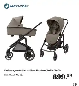 Van Asten BabySuperstore Kinderwagen Maxi-Cosi Plaza Plus Luxe Twillic Truffle aanbieding