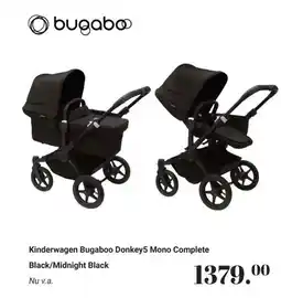 Van Asten BabySuperstore Kinderwagen Bugaboo Donkey5 Mono Complete Black/Midnight Black aanbieding