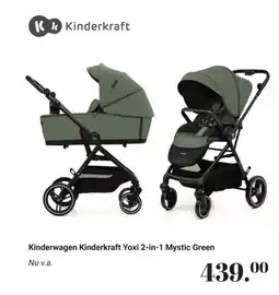 Van Asten BabySuperstore Kinderwagen Kinderkraft Yoxi 2 in 1 Mystic Green aanbieding