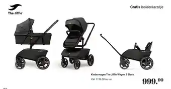 Van Asten BabySuperstore Kinderwagen The Jiffle Wagon 2 Black aanbieding