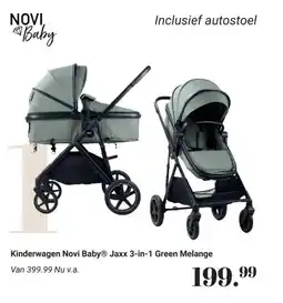 Van Asten BabySuperstore Kinderwagen Novi Baby Jaxx 3 in 1 Green Melange aanbieding