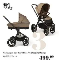 Van Asten BabySuperstore Kinderwagen Novi Baby Nena Pro Chocolate Melange aanbieding