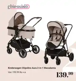 Van Asten BabySuperstore Kinderwagen Chipolino Aura 2 in 1 Macadamia aanbieding