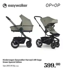 Van Asten BabySuperstore Kinderwagen Easywalker Harvey5 AIR Sage Green Special Edition aanbieding