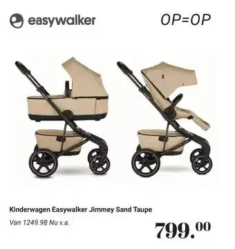 Van Asten BabySuperstore Kinderwagen Easywalker Jimmey Sand Taupe aanbieding