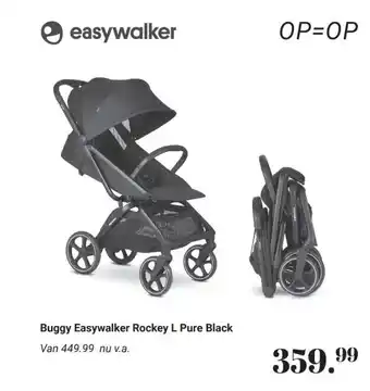 Van Asten BabySuperstore Buggy Easywalker Rockey L Pure Black aanbieding