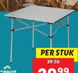 Lidl Aluminium campingtafel aanbieding