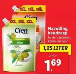 Lidl Navulling handzeep aanbieding