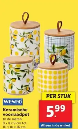 Lidl Keramische voorraadpot aanbieding