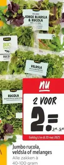 Jumbo Jumbo rucola, veldsla of melanges aanbieding