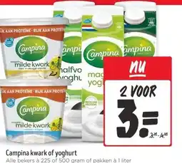 Jumbo Campina kwark of yoghurt aanbieding