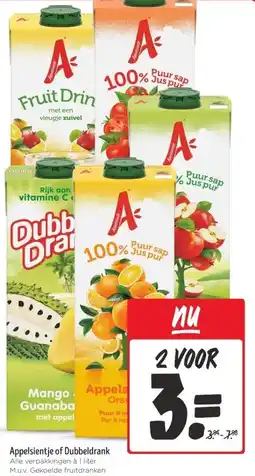 Jumbo Appelsientje of Dubbeldrank aanbieding