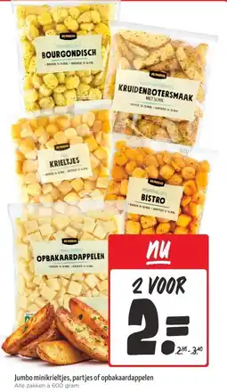 Jumbo Jumbo minikrieltjes, partjes of opbakaardappelen aanbieding