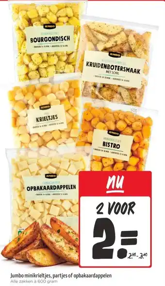 Jumbo Jumbo minikrieltjes, partjes of opbakaardappelen aanbieding