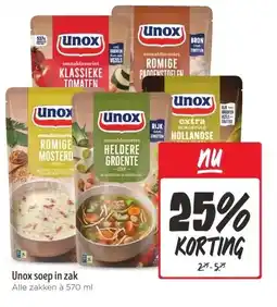 Jumbo Unox soep in zak aanbieding