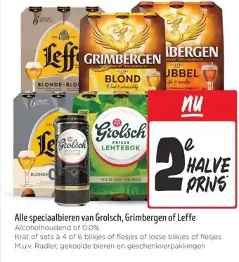 Jumbo Alle speciaalbieren van Grolsch, Grimbergen of Leffe aanbieding