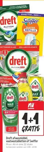 Jumbo Dreft afwasmiddel, vaatwastabletten of Swiffer aanbieding