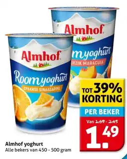 Hoogvliet Almhof yoghurt aanbieding