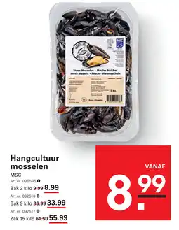 Sligro Hangcultuur mosselen aanbieding