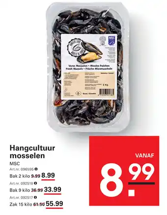 Sligro Hangcultuur mosselen aanbieding