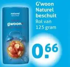 Hoogvliet G'woon Naturel beschuit aanbieding