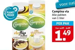 Hoogvliet Campina vla aanbieding
