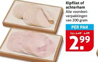 Hoogvliet Kipfilet of achterham aanbieding