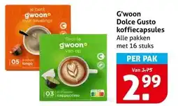 Hoogvliet G'woon Dolce Gusto koffiecapsules aanbieding
