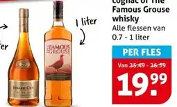 Hoogvliet Joseph Guy cognac of The Famous Grouse whisky aanbieding