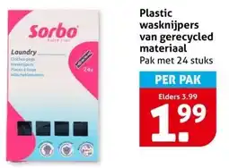 Hoogvliet Plastic wasknijpers van gerecycled materiaal aanbieding