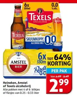 Hoogvliet Heineken, Amstel of Texels alcoholvrij aanbieding
