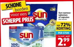 Hoogvliet Sun vaatwas- tabletten of capsules aanbieding